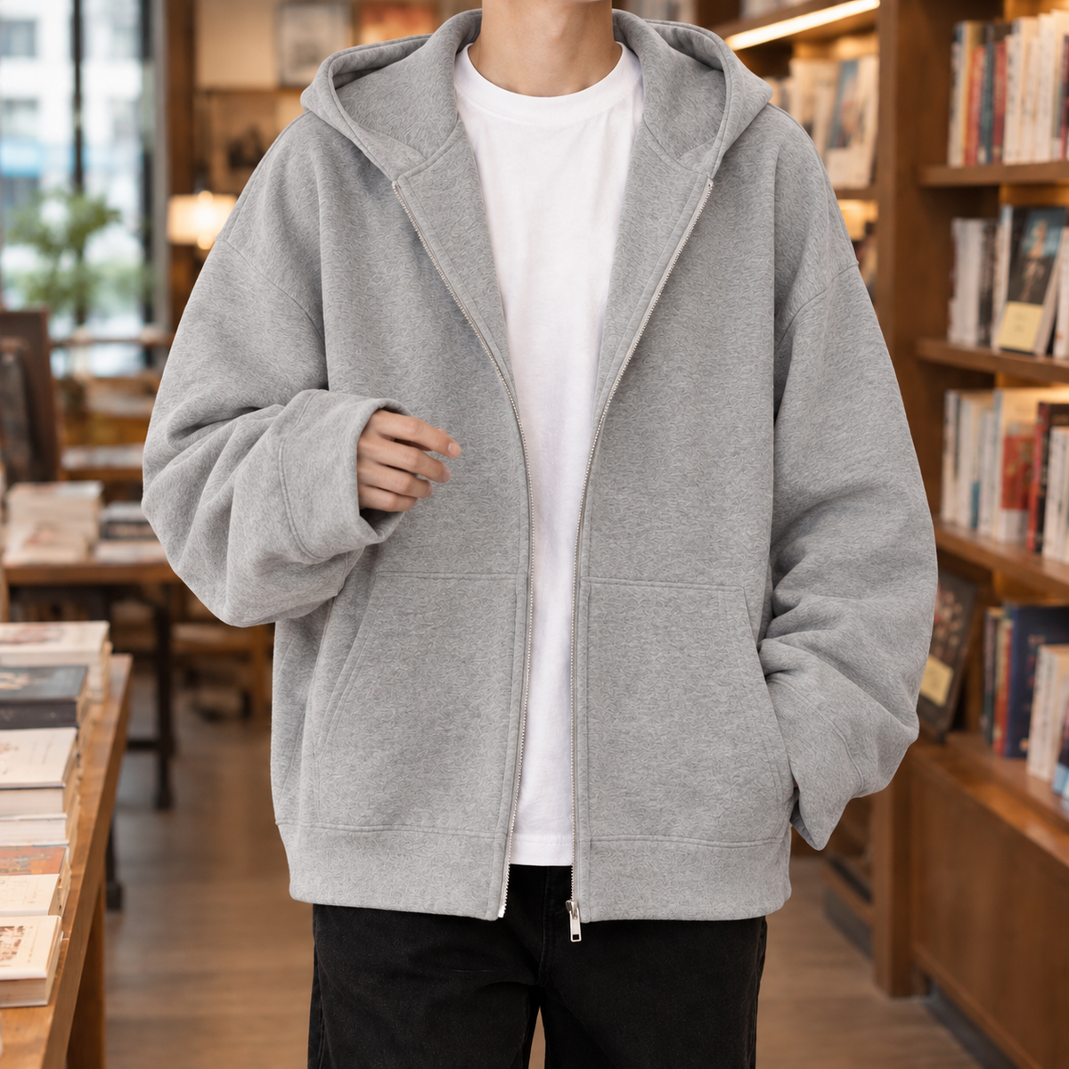 Archambault Oversized Zip Hoodie