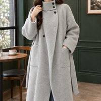 Katrina-Pearl Cashmere-Feel Coat