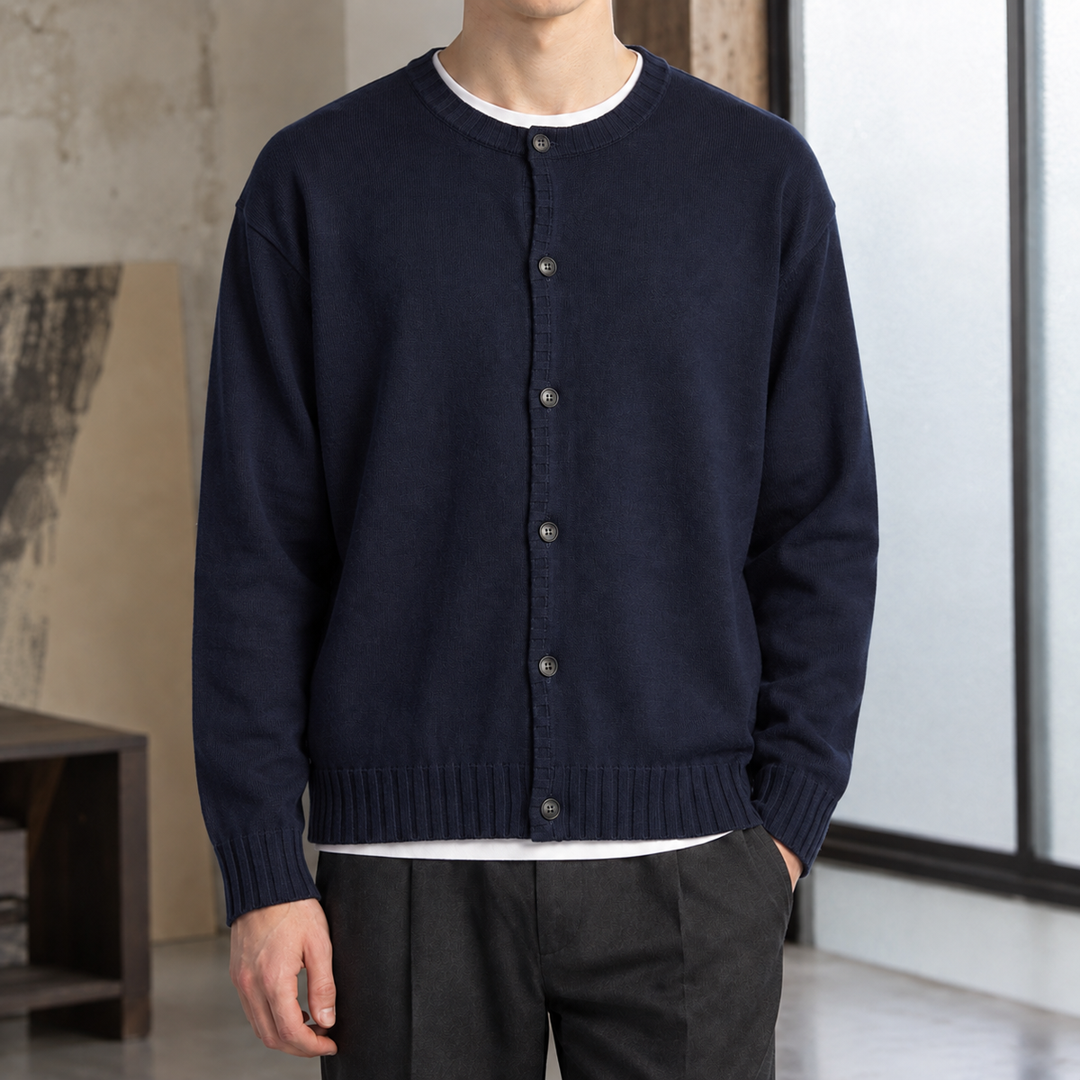 Adrian-Tate Button-Front Cardigan