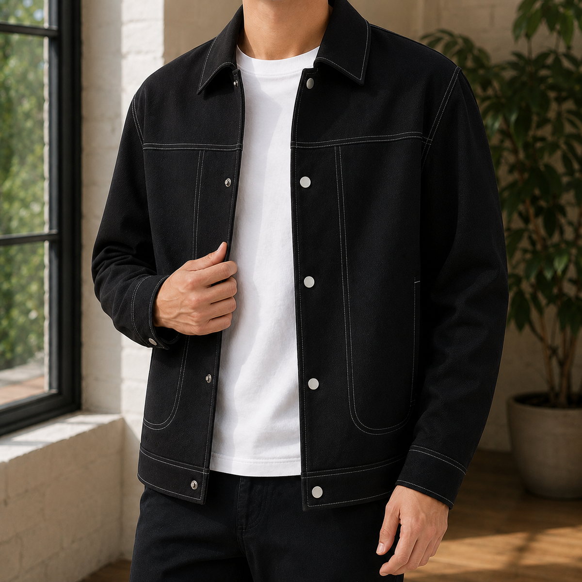 Rhys-Scott Contrast Stitch Jacket