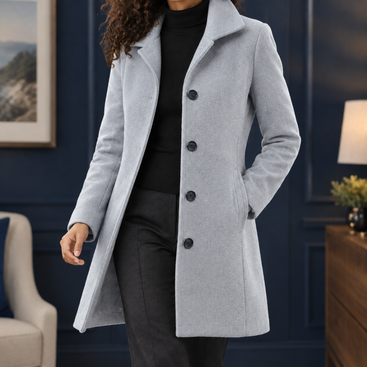 Colette-Eve Button Coat