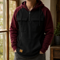 Callum-Grey Utility Hoodie