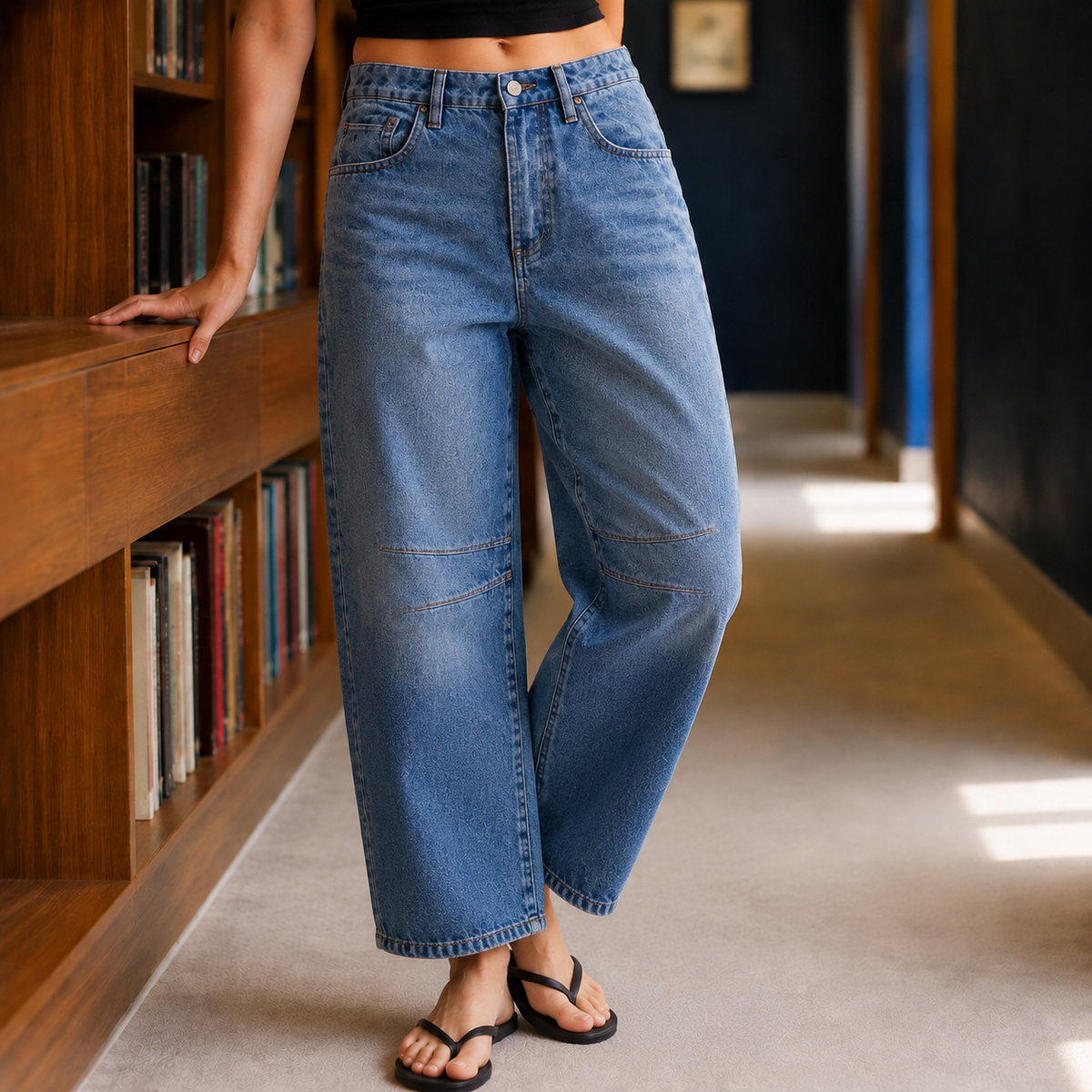 Evangeline-Rose Barrel Jeans