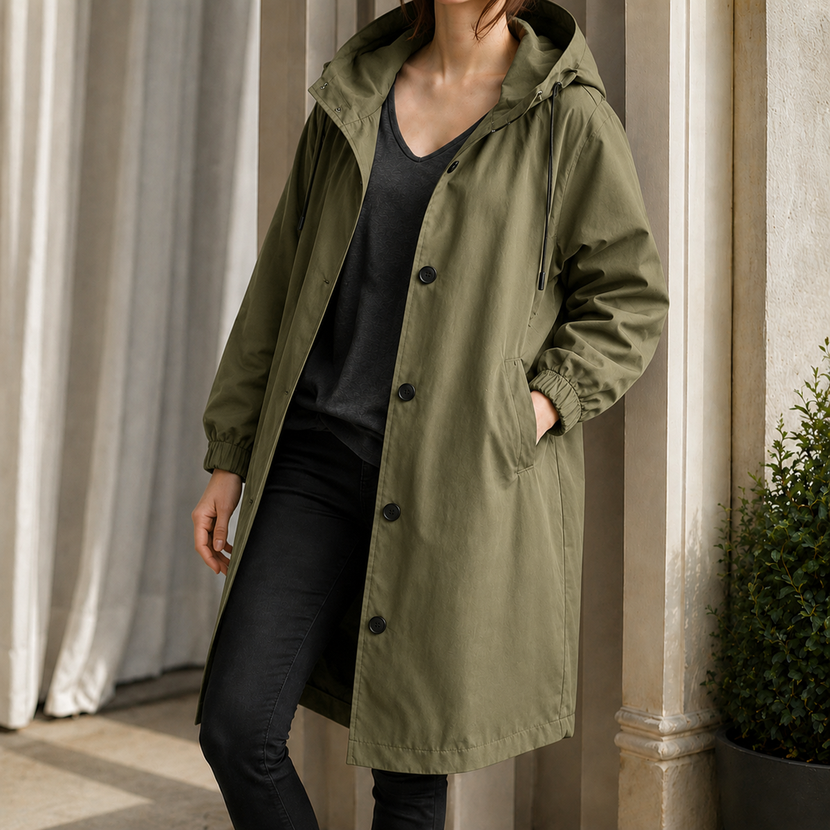 Zelda-Elise Hooded Overcoat