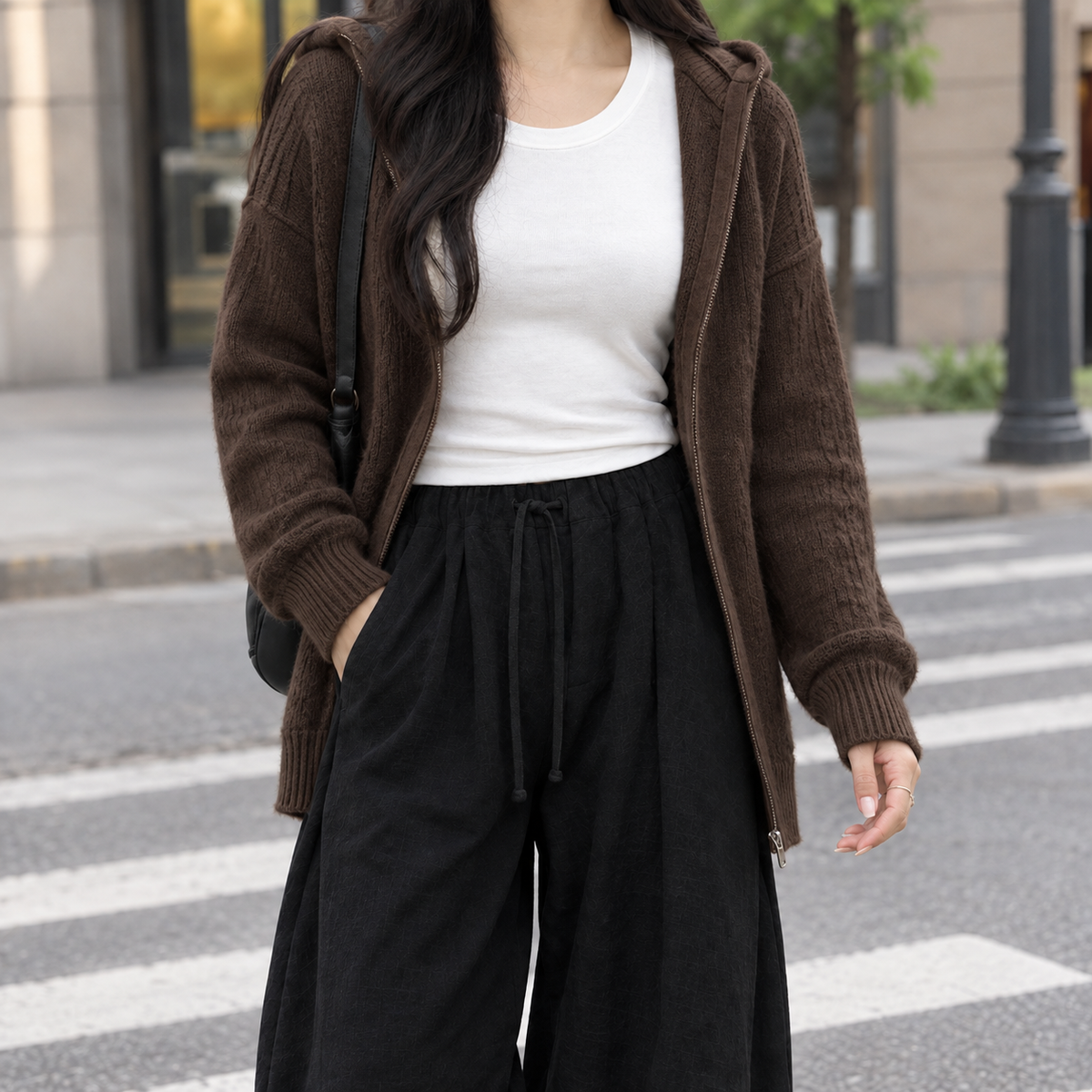 Molly-Eve Relaxed Wide-Leg Cardigan