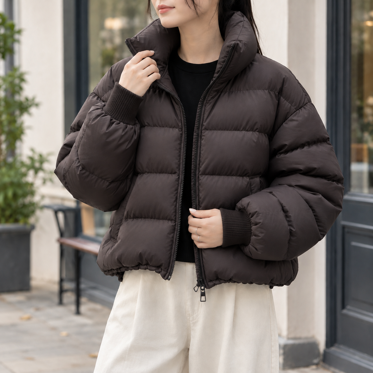 Meredith-Marie Quilted Puffer Jacket