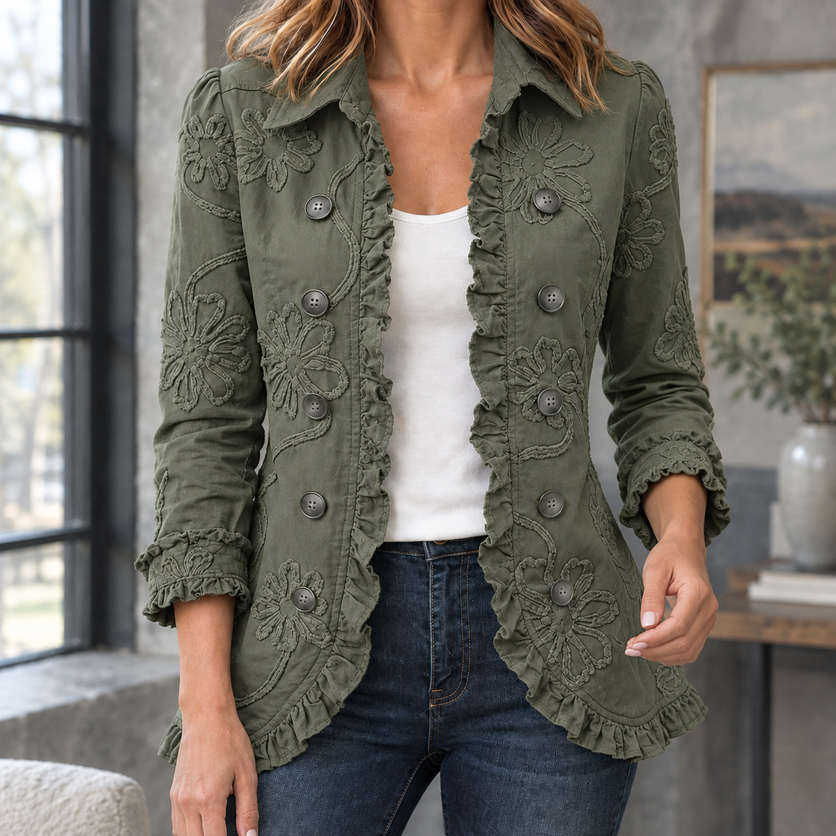 Hyacinth-Hope Floral Jacket