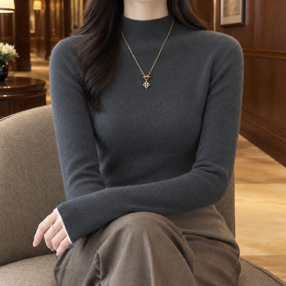 Brigitte-Marie Cashmere-Feel Sweater