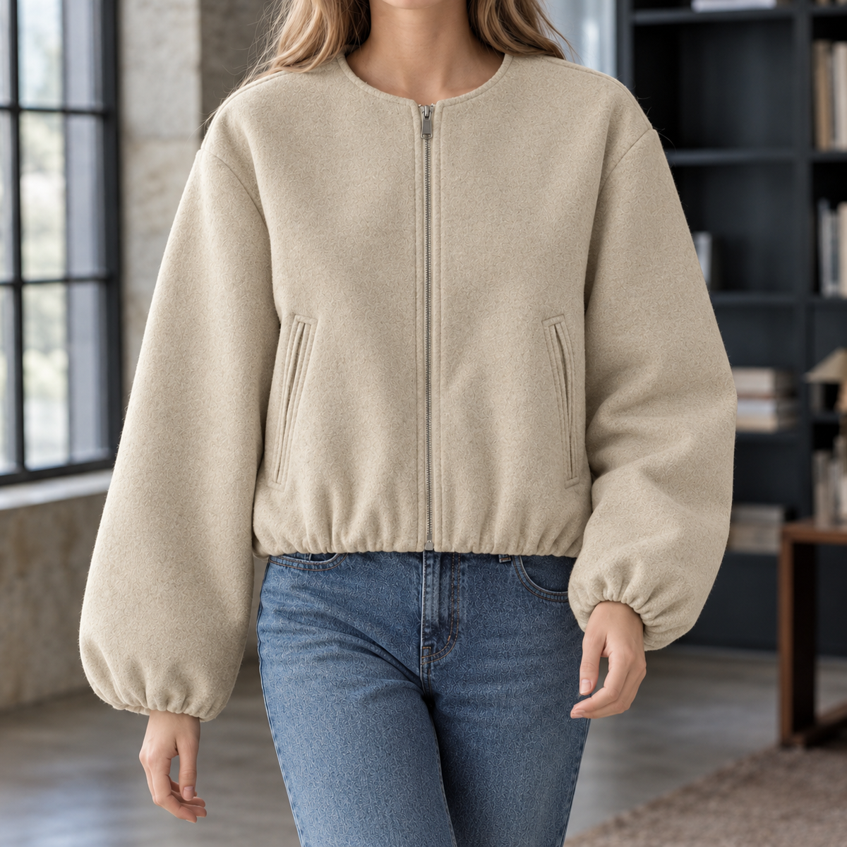 Alma-Elise Balloon Sleeve Jacket