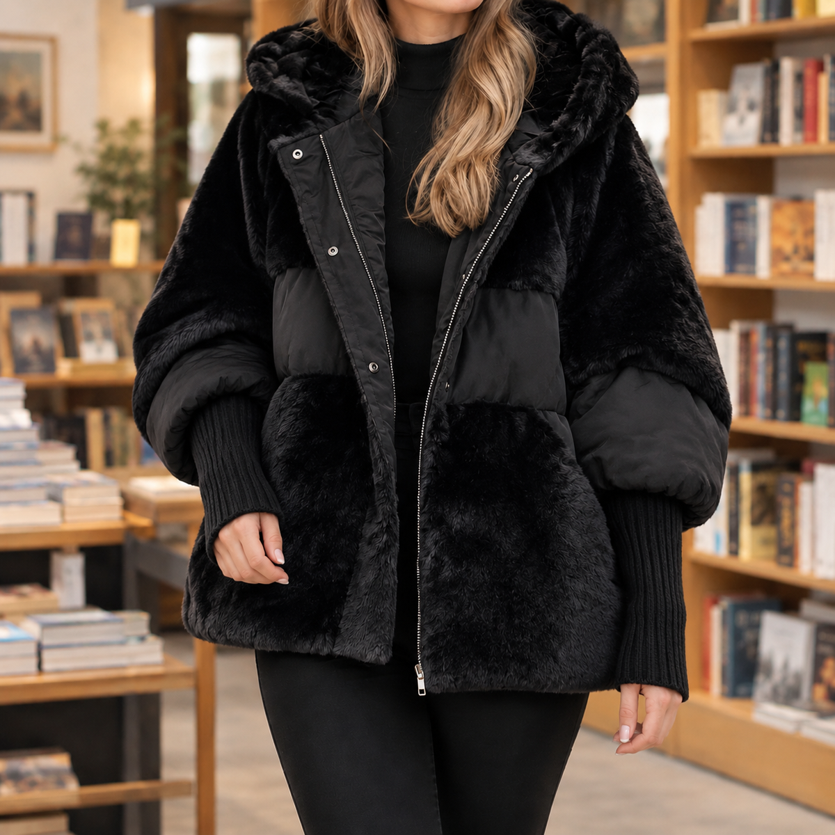 Ilaria-Kate Plush Panel Jacket