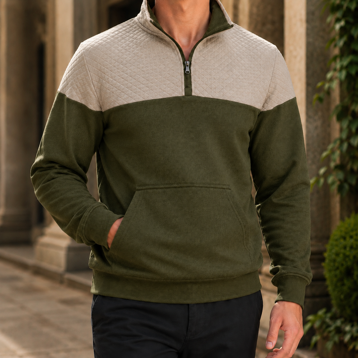 Spencer-Miles Quilted Sweater