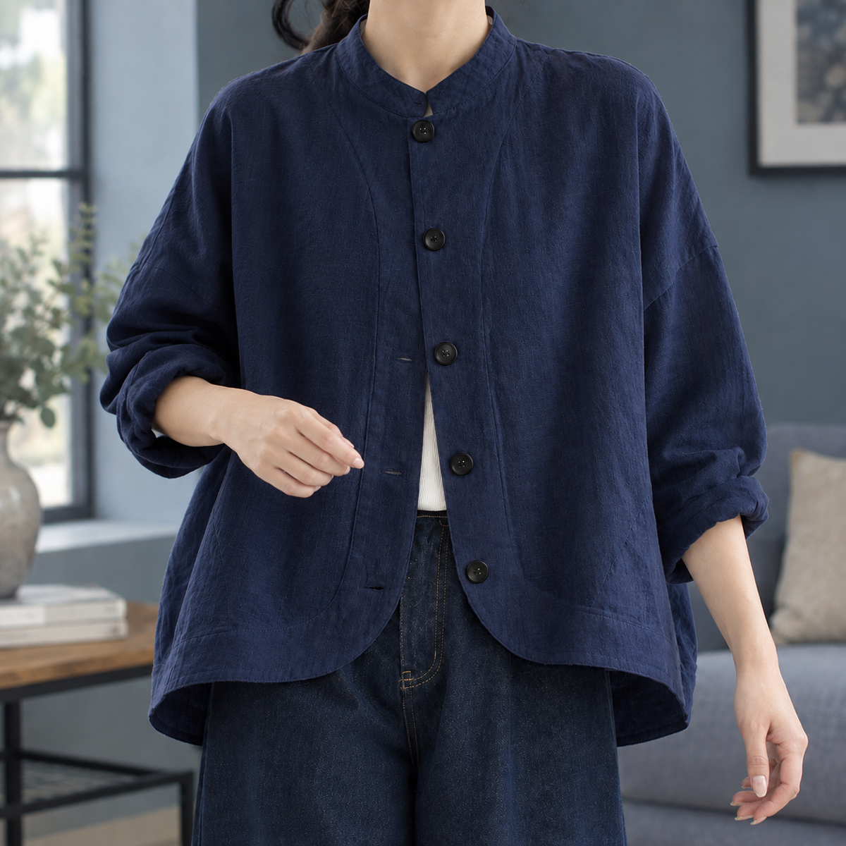Stella-Marie Stand Collar Jacket