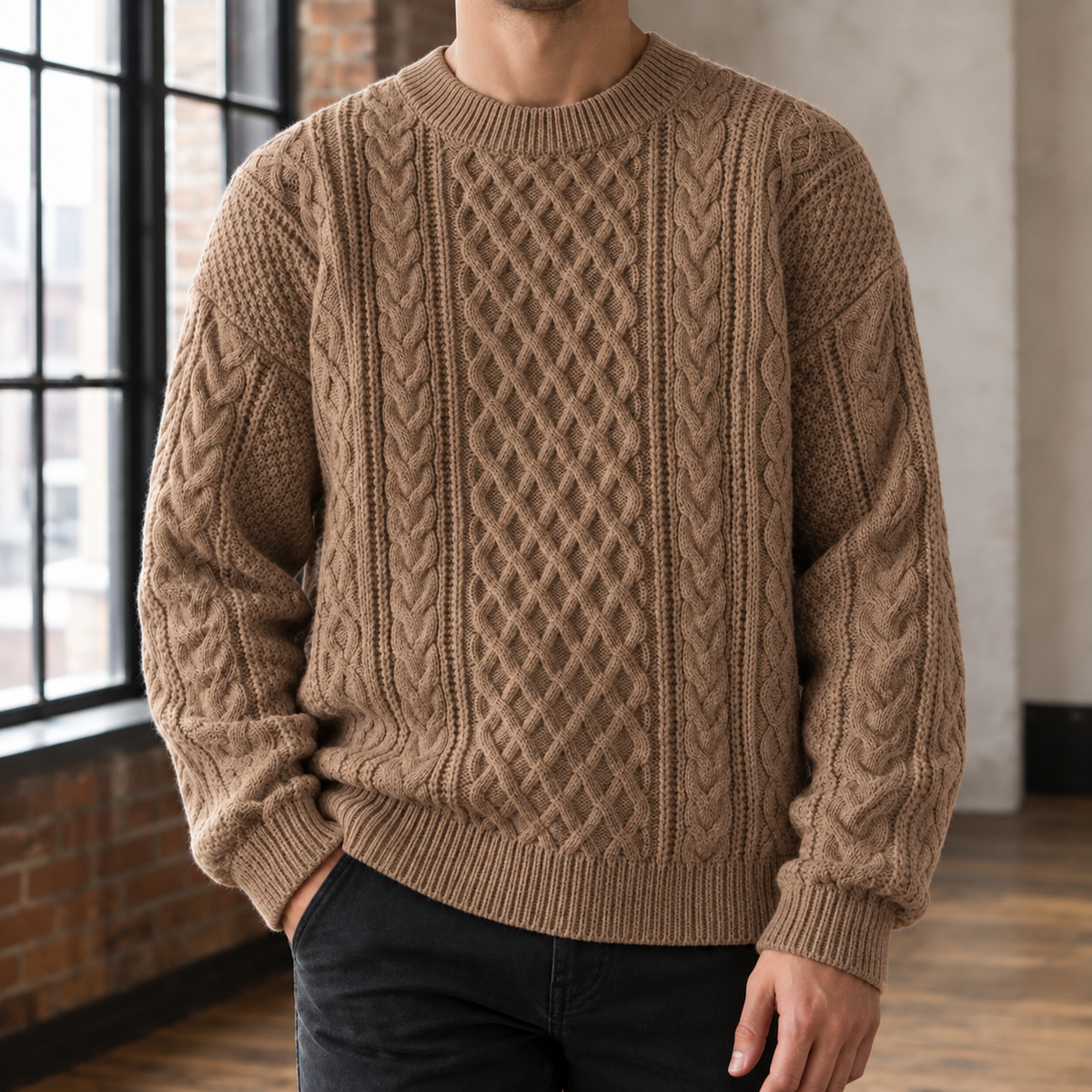 Remy-West Cable Knit Sweater