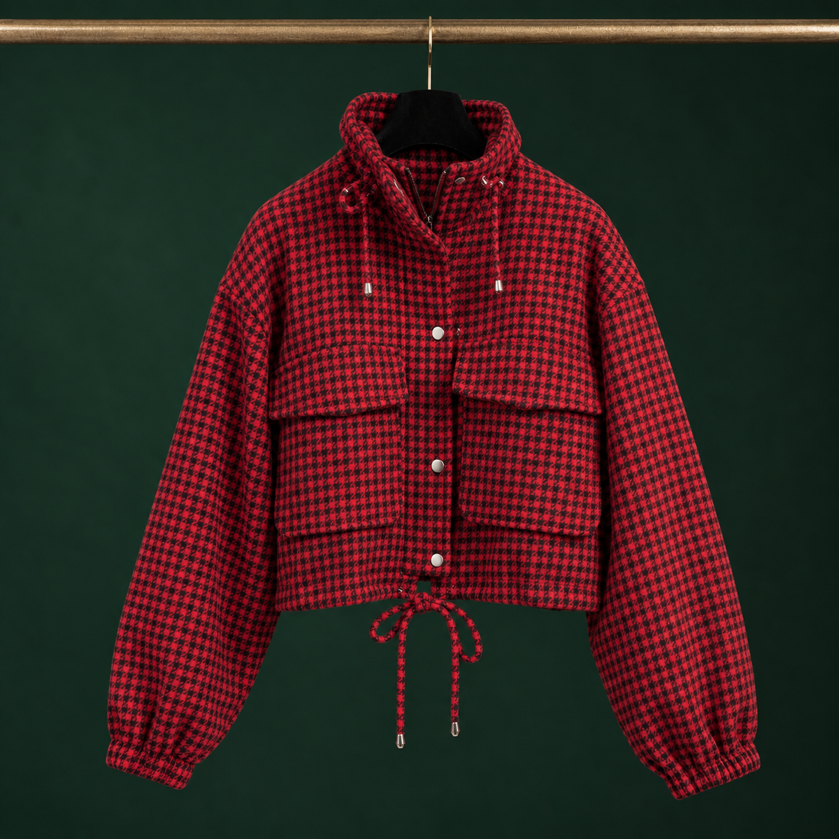 Fenna-Rose Houndstooth Utility Jacket