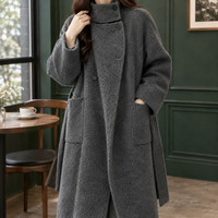 Katrina-Pearl Cashmere-Feel Coat