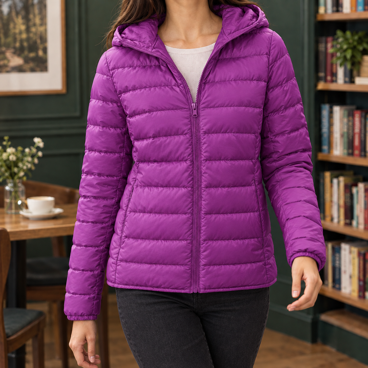 Adriana-Skye Cashmere-Feel Puffer Jacket