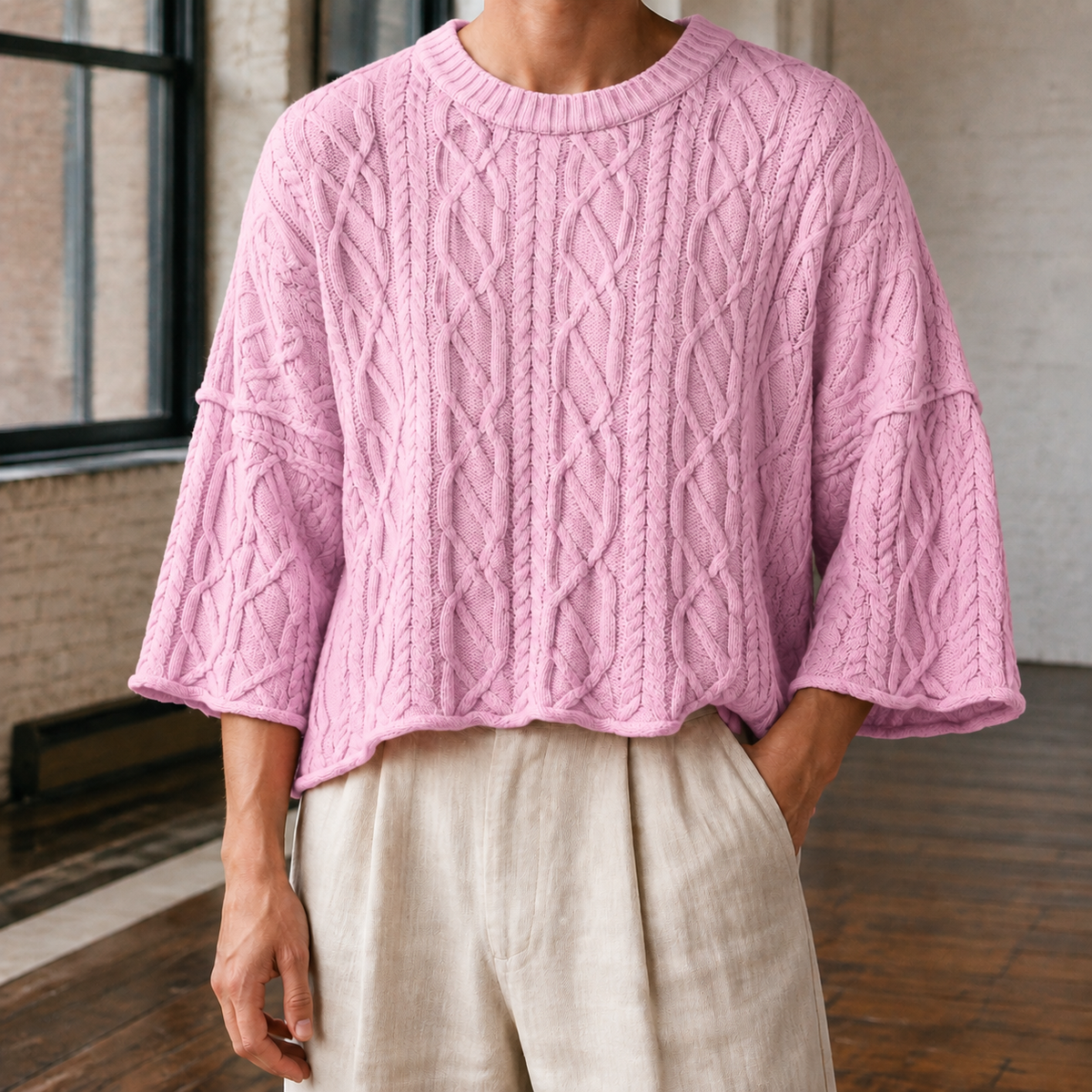 Hector-Grant Cable Knit Top