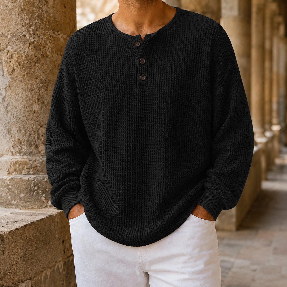 Stefan-Wade Waffle Sweater