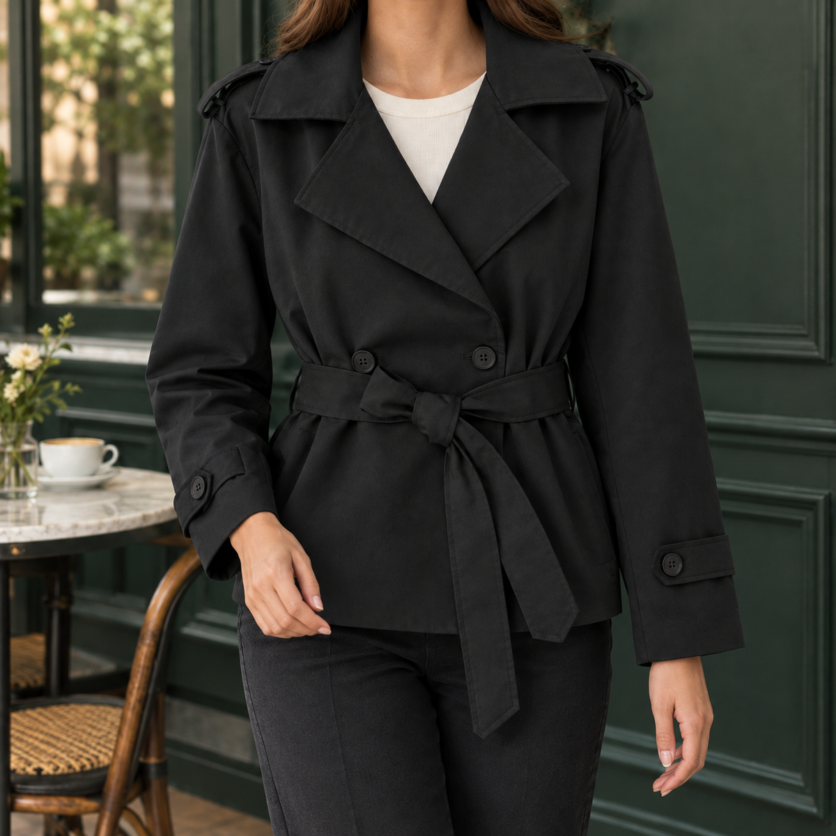 Geraldine-Faye Belted Trench Jacket