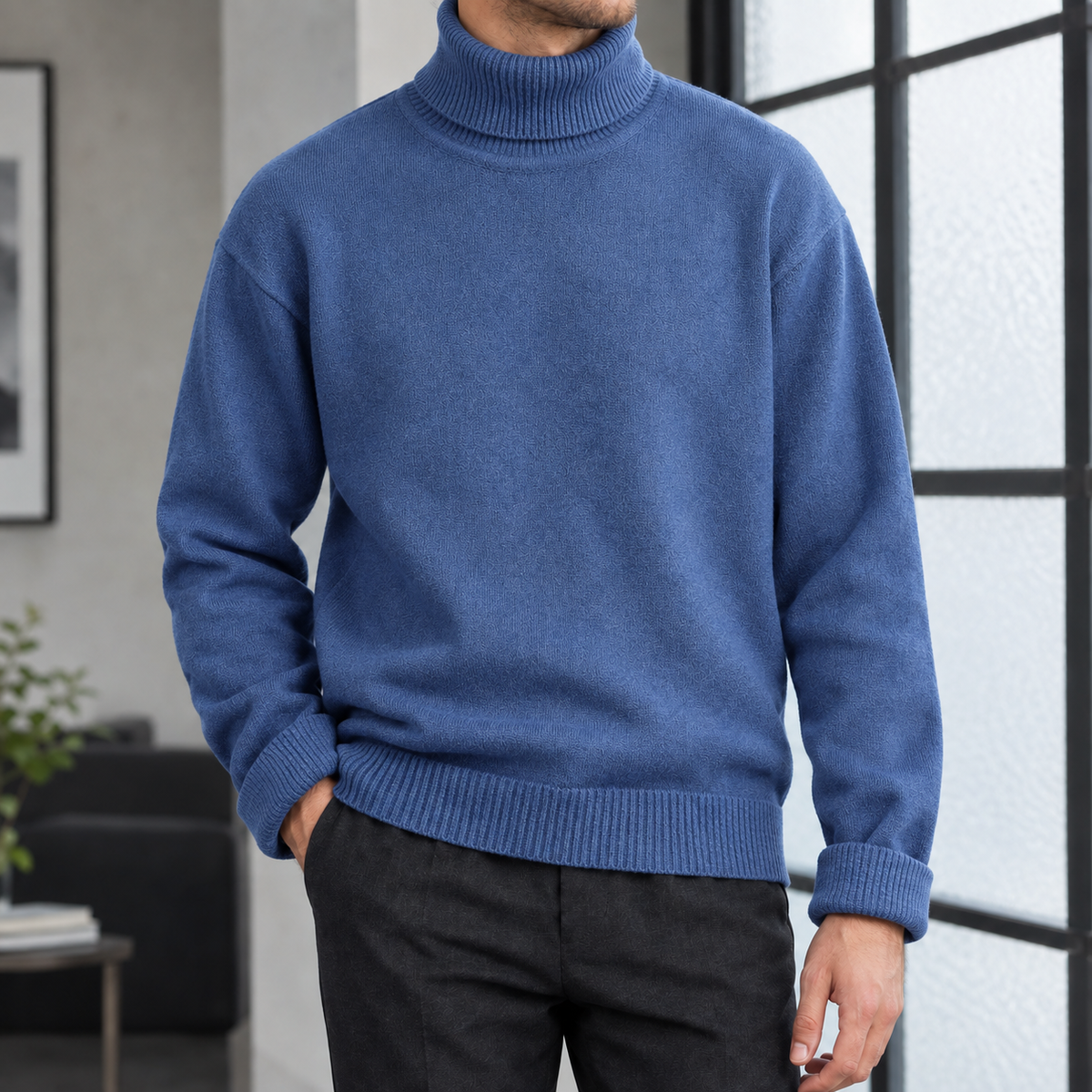 Zane-Miles Ribbed Turtleneck Sweater