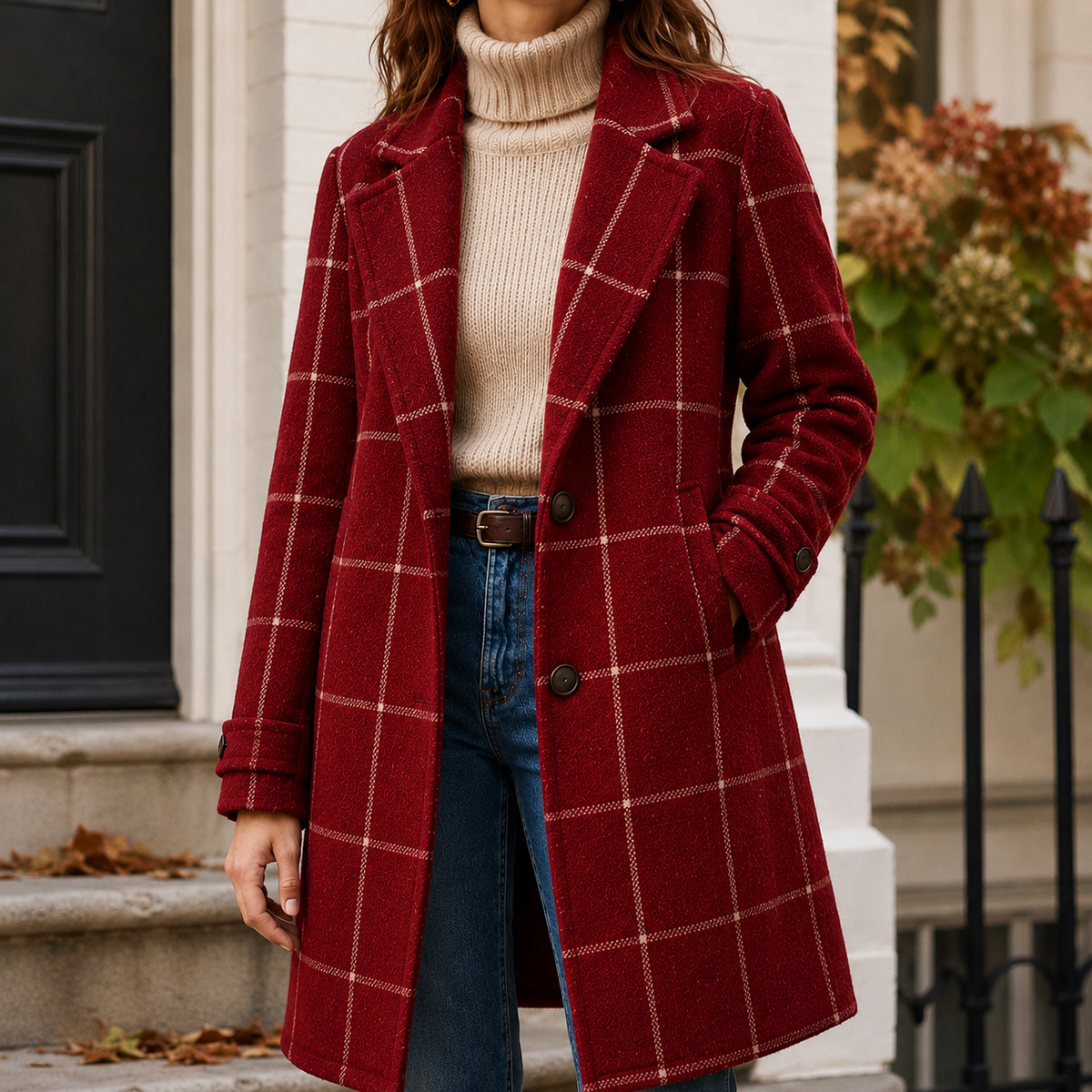 Theodora-Belle Plaid Coat