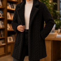 Hazel-Kate Cable Texture Coat