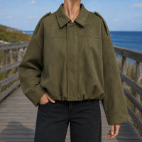 Bernadette-Skye Faux Suede Bomber Jacket