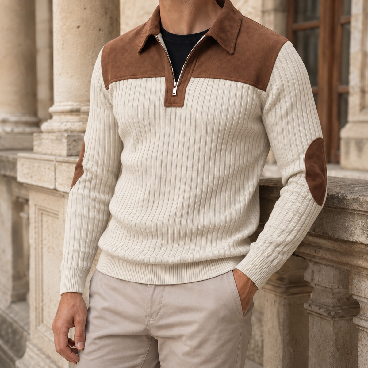 Marcel-Rhys Quarter Zip Sweater