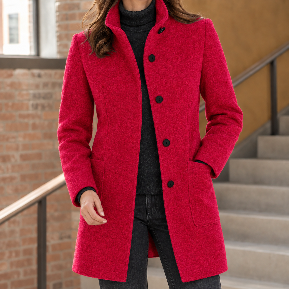 Cora Stand Collar Coat