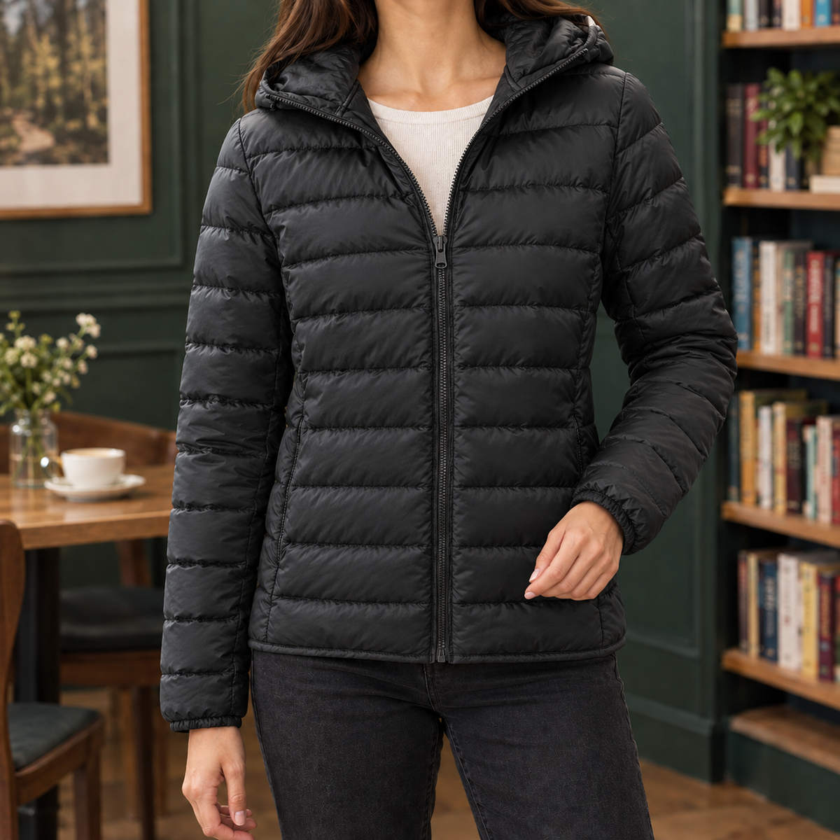 Adriana-Skye Cashmere-Feel Puffer Jacket