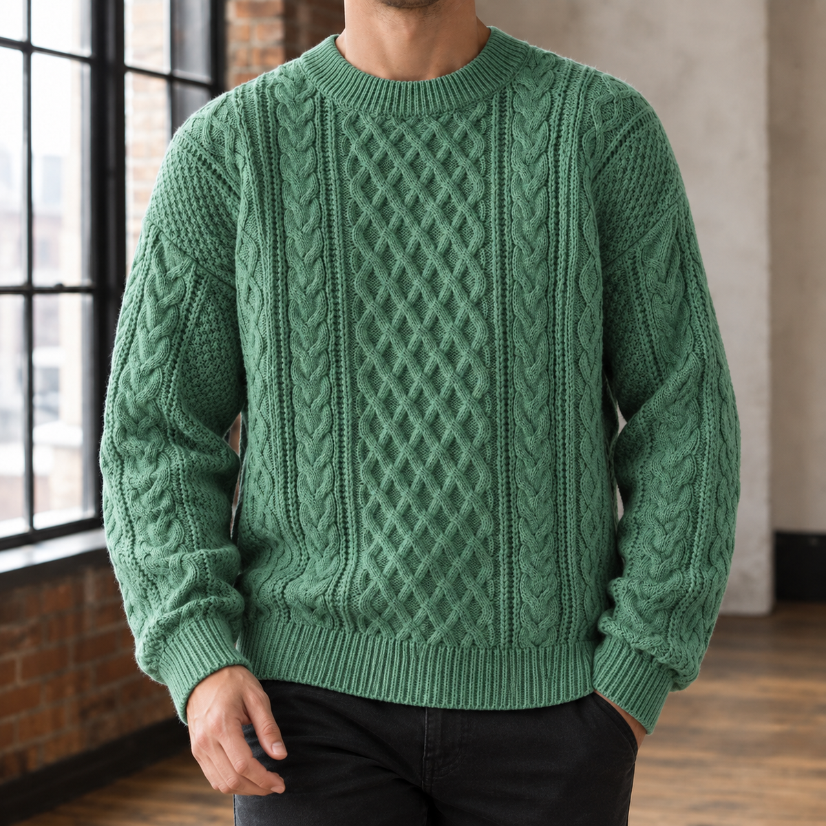 Remy-West Cable Knit Sweater