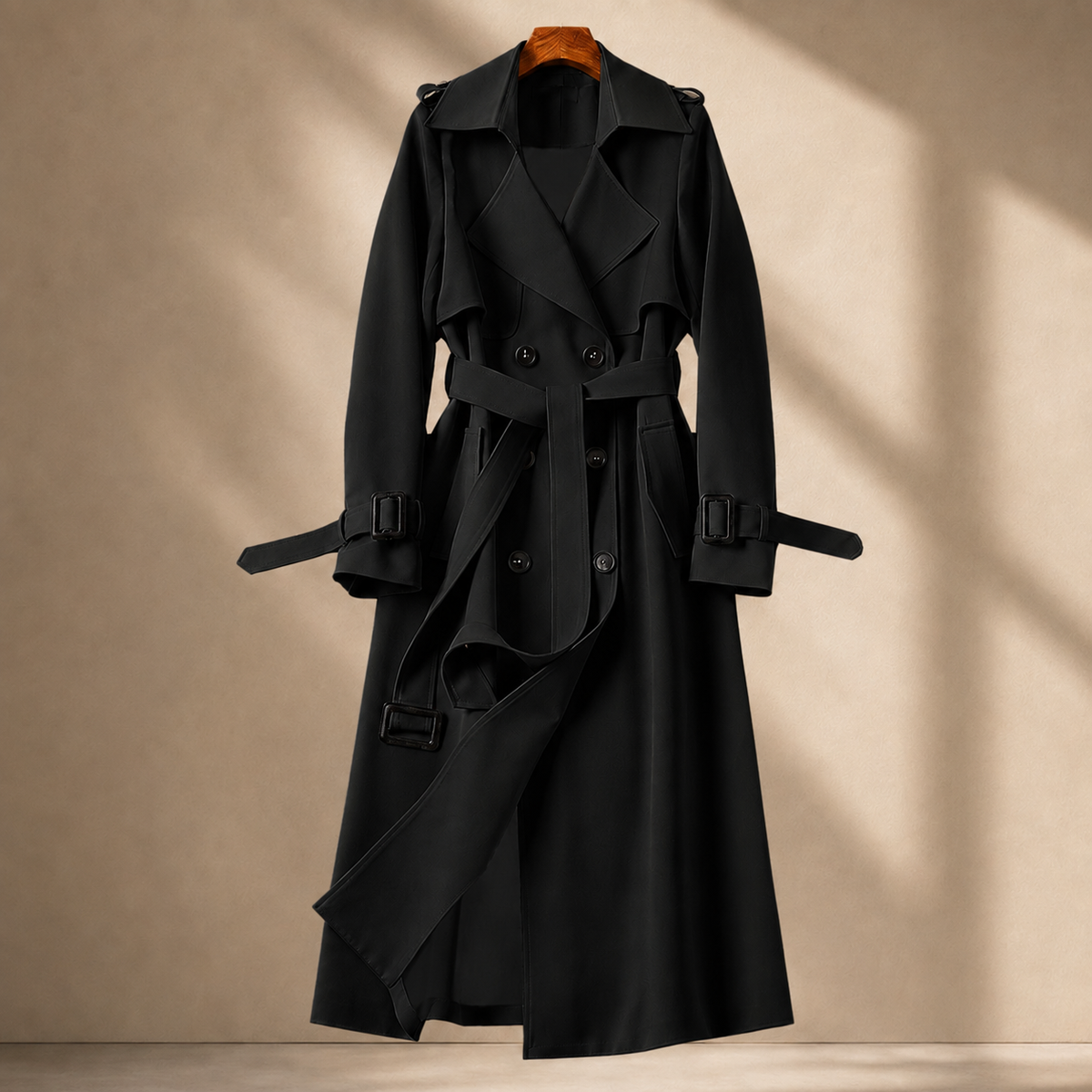Camille-Pearl Belted Overcoat