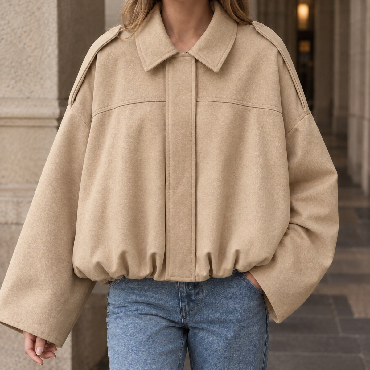 Magdalena-Kate Faux Suede Jacket