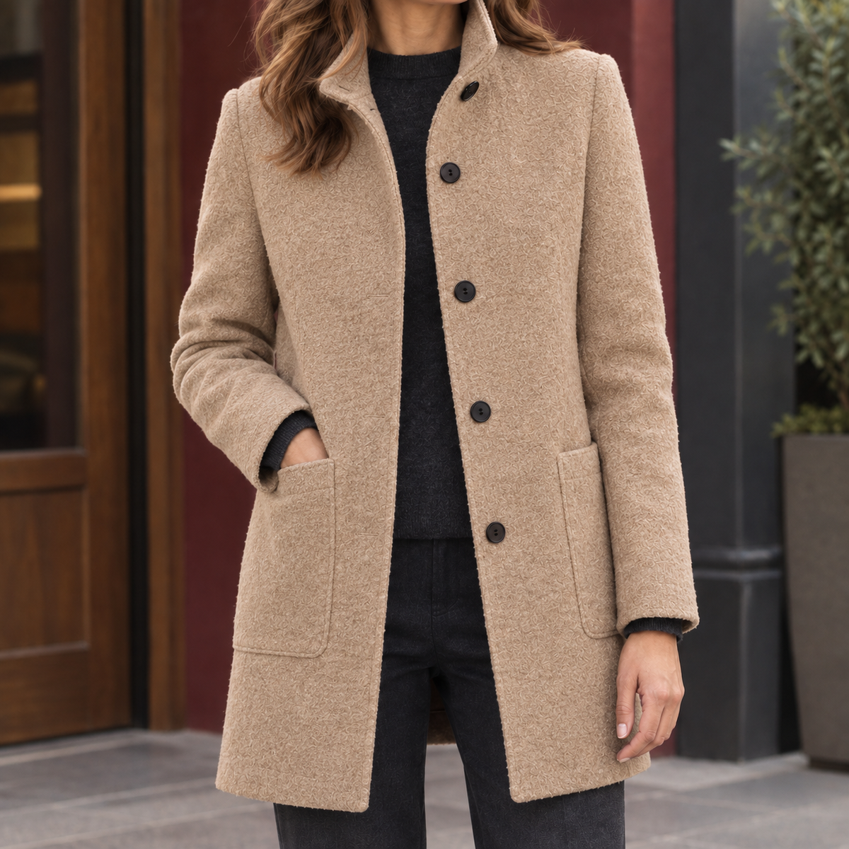 Becca Stand Collar Coat