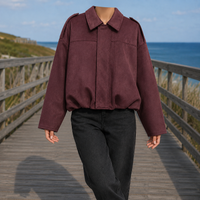 Bernadette-Skye Faux Suede Bomber Jacket