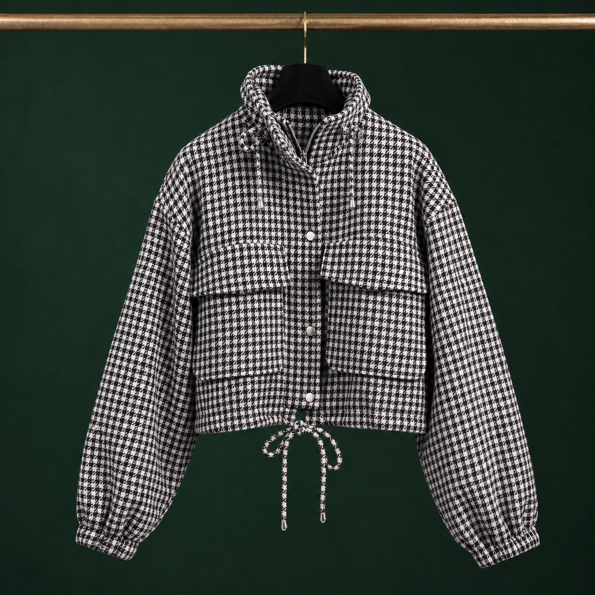 Fenna-Rose Houndstooth Utility Jacket