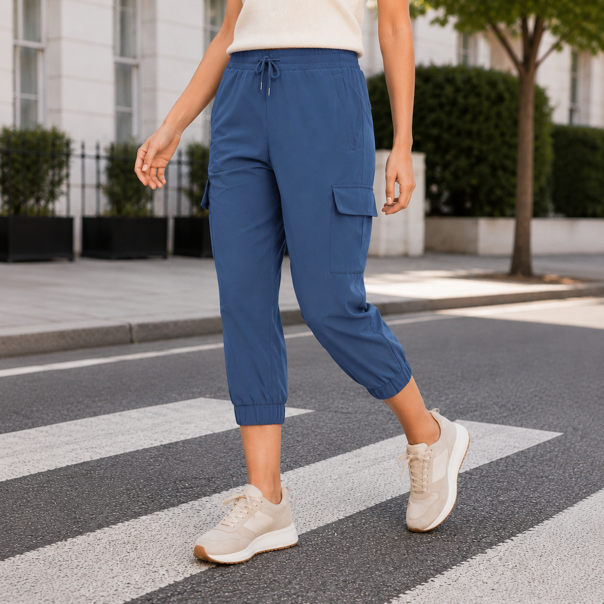 Florence-Kate Cropped Cargo Joggers