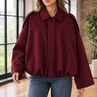 Chantal-Pearl Faux Suede Pilot Jacket