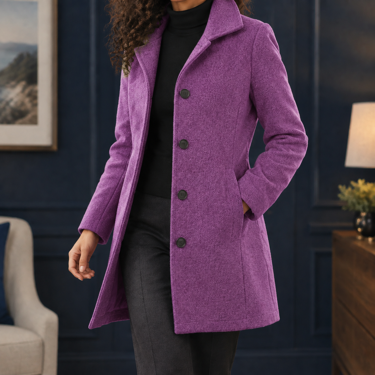 Colette-Eve Button Coat