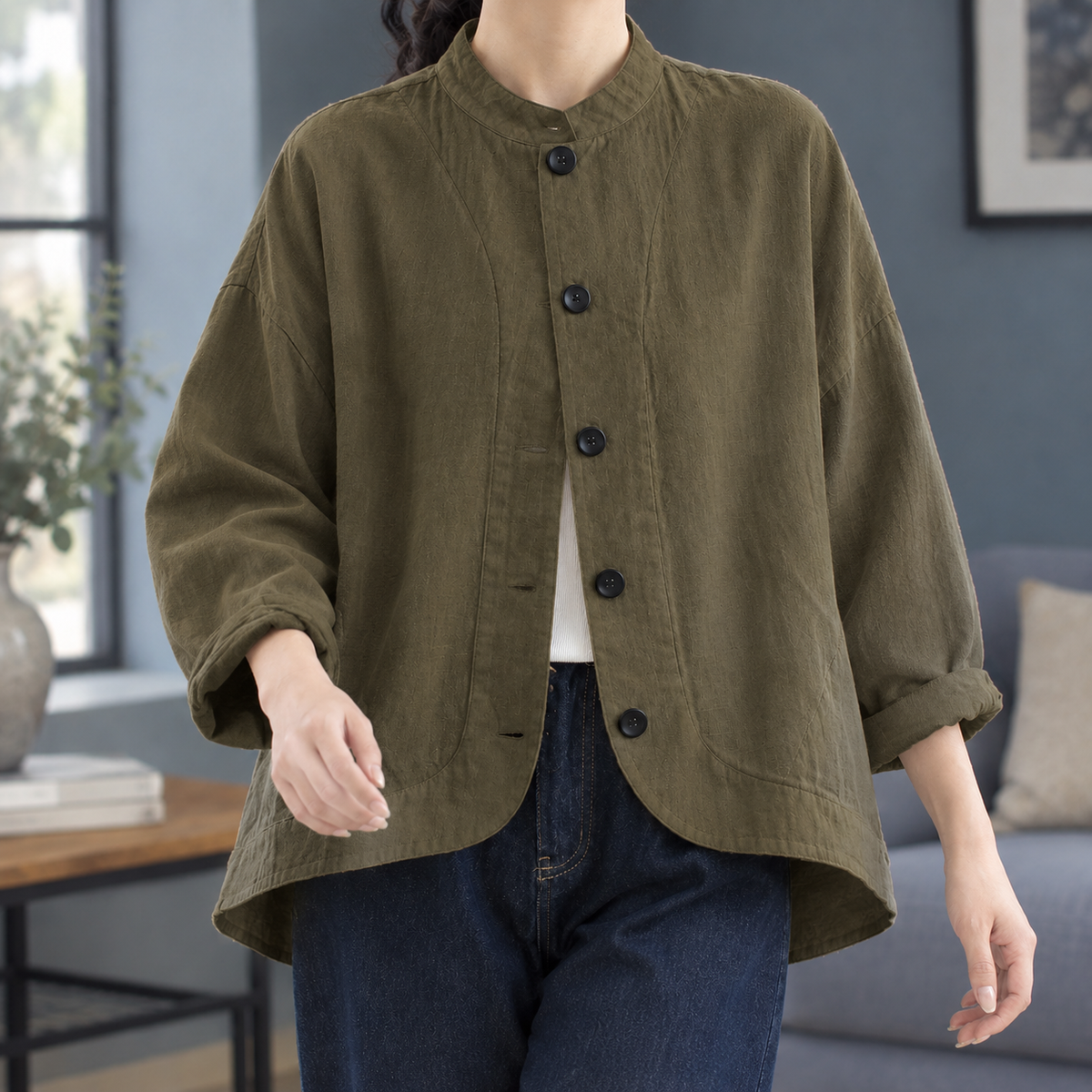 Stella-Marie Stand Collar Jacket
