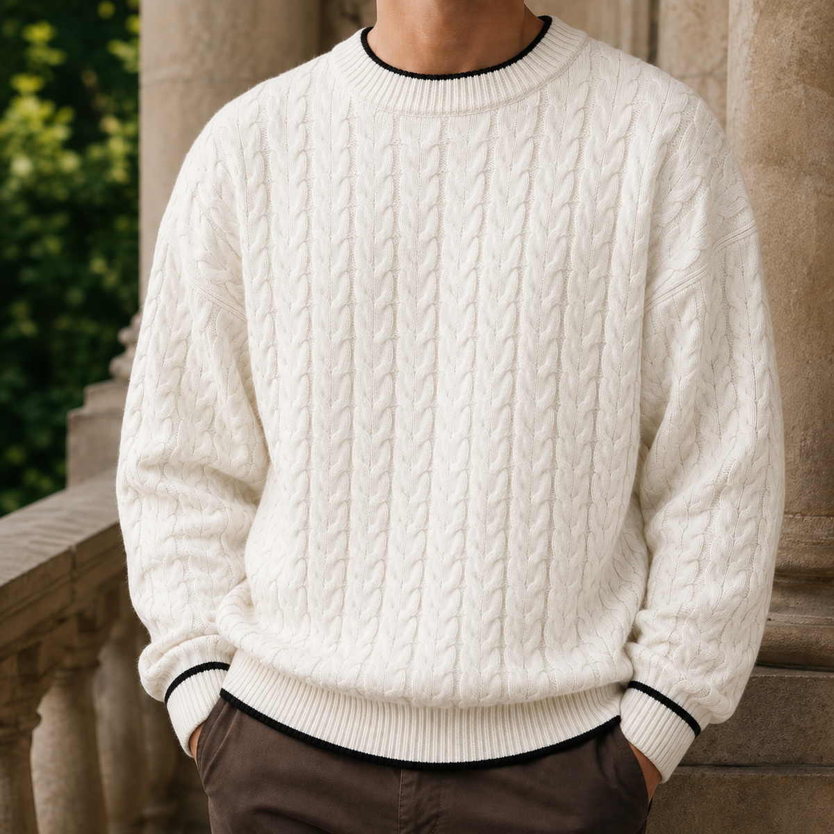 Luca-Jude Cable Knit Sweater