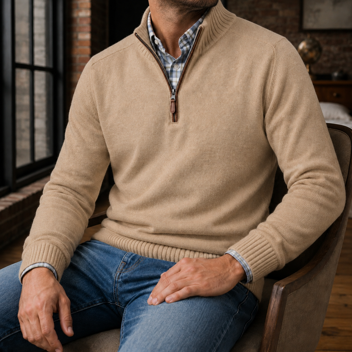 Matteo Quarter Zip Sweater