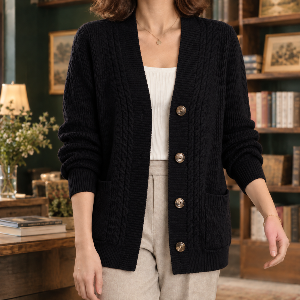 Susannah Cable Knit Cardigan