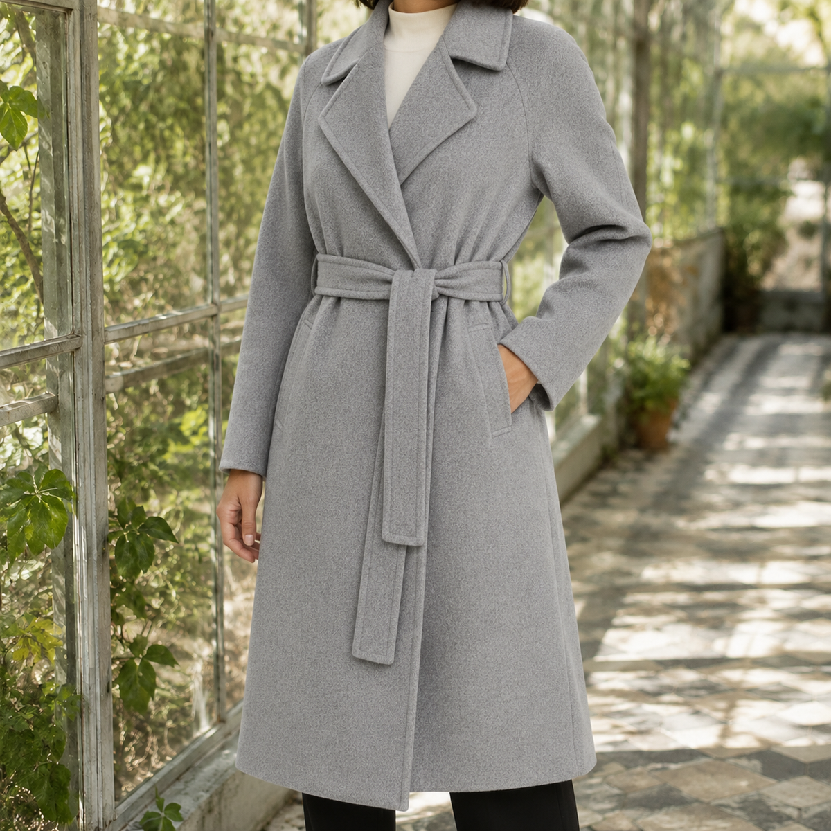 Meredith-Marie Belted Overcoat