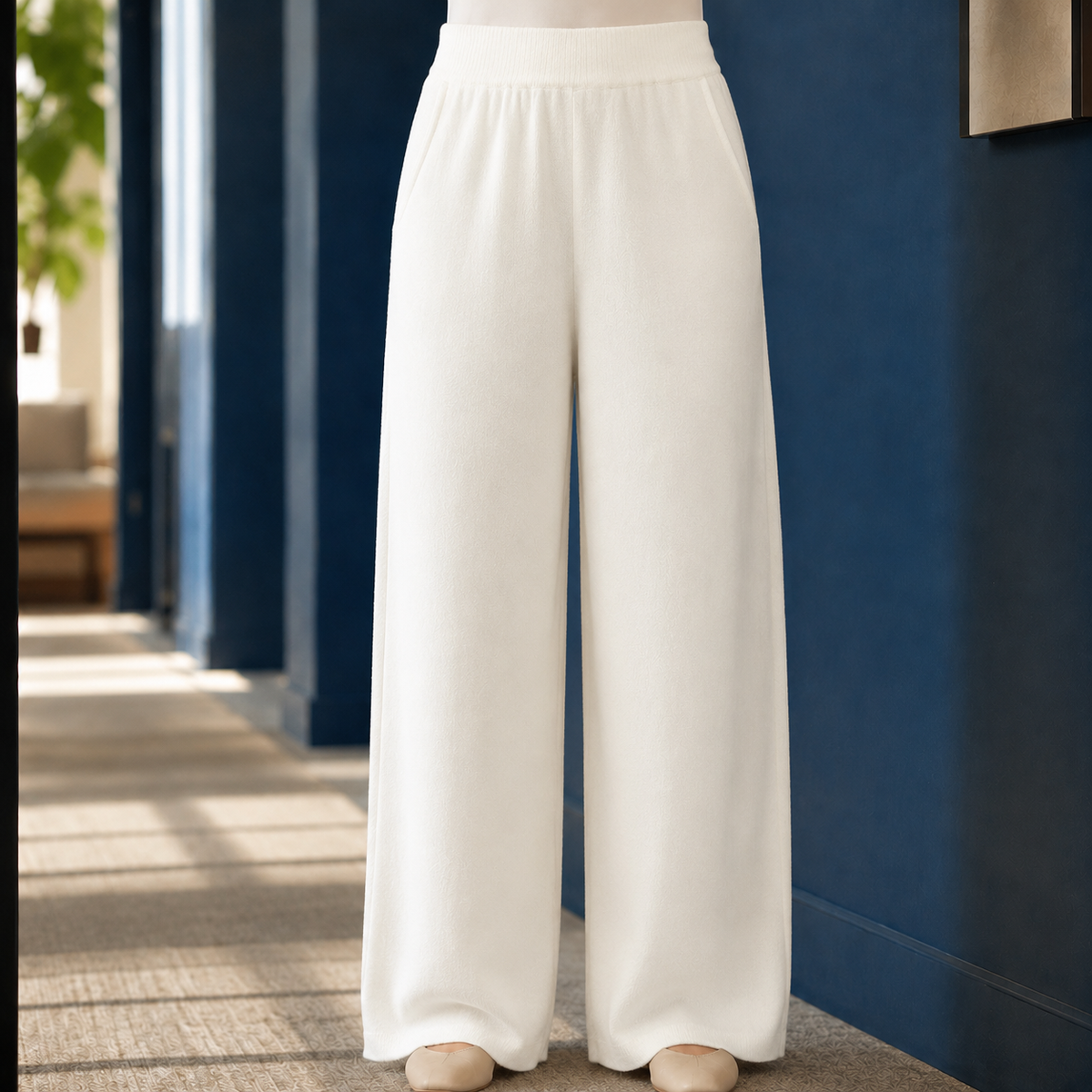 Meredith-Sage Cashmere-Feel Pants