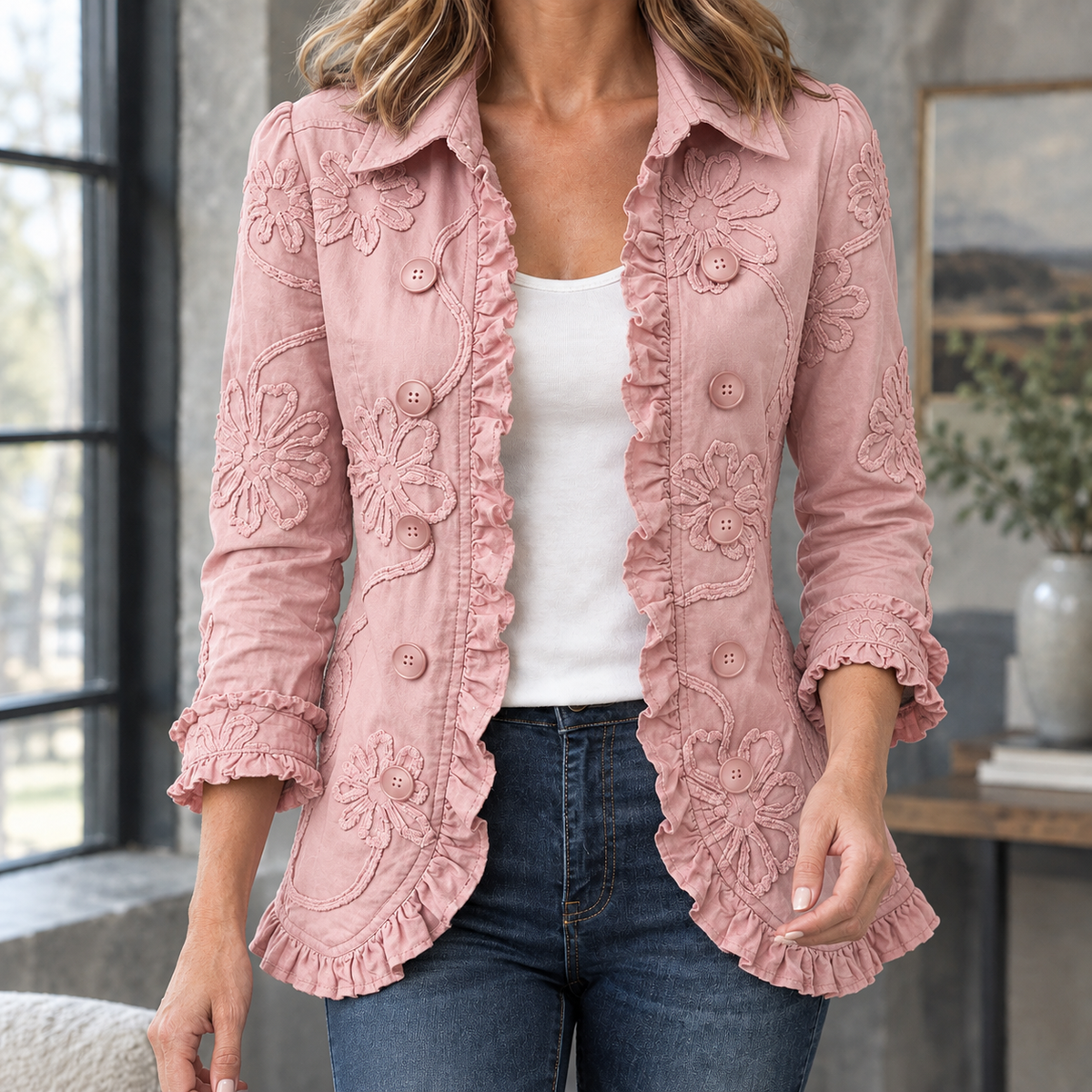 Hyacinth-Hope Floral Jacket