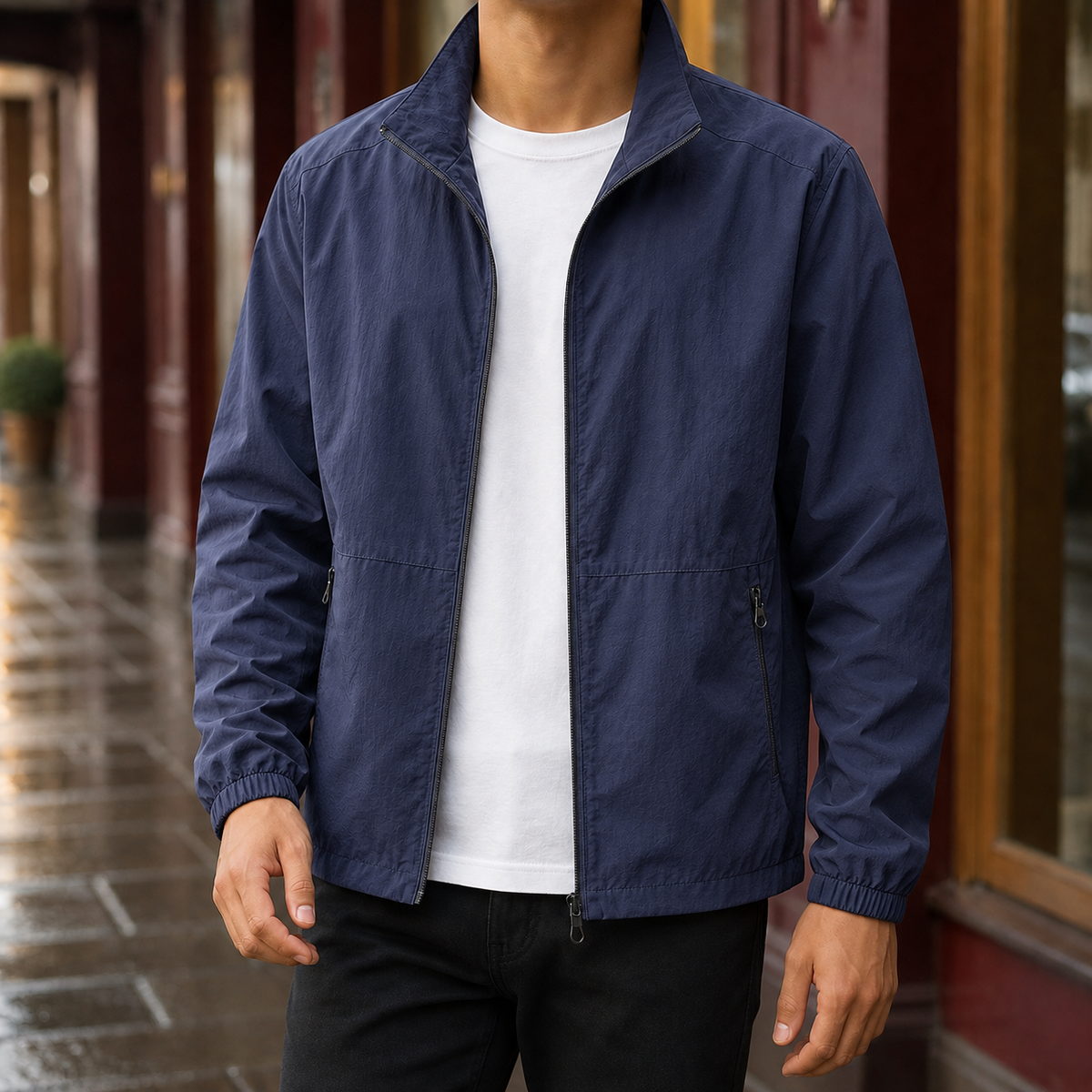 Matthias-Grant Stand Collar Jacket