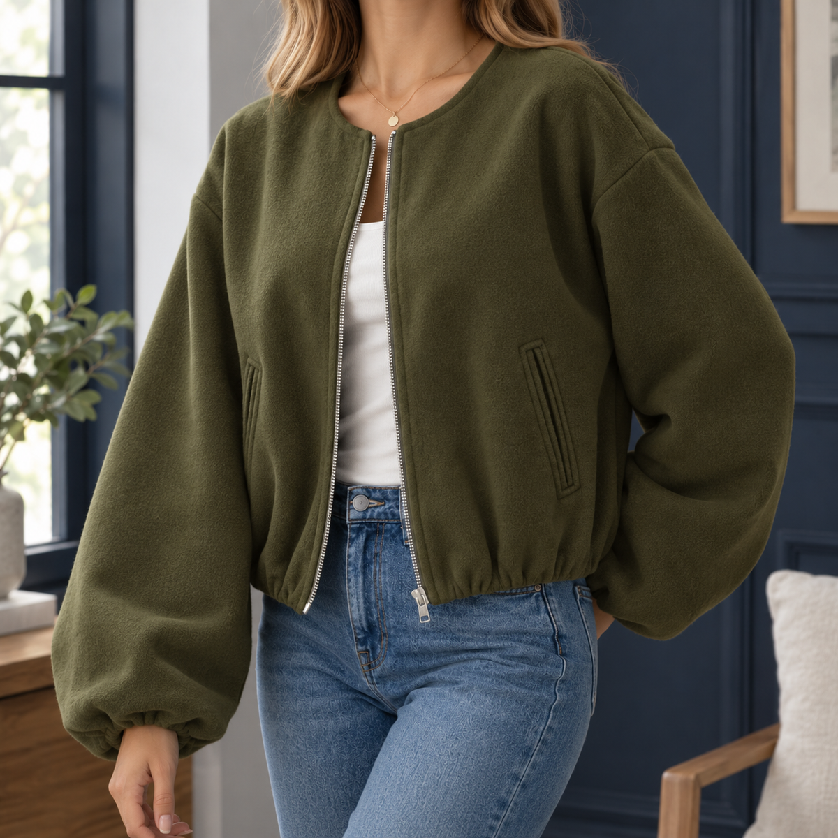 Laurel-Rae Balloon Sleeve Jacket