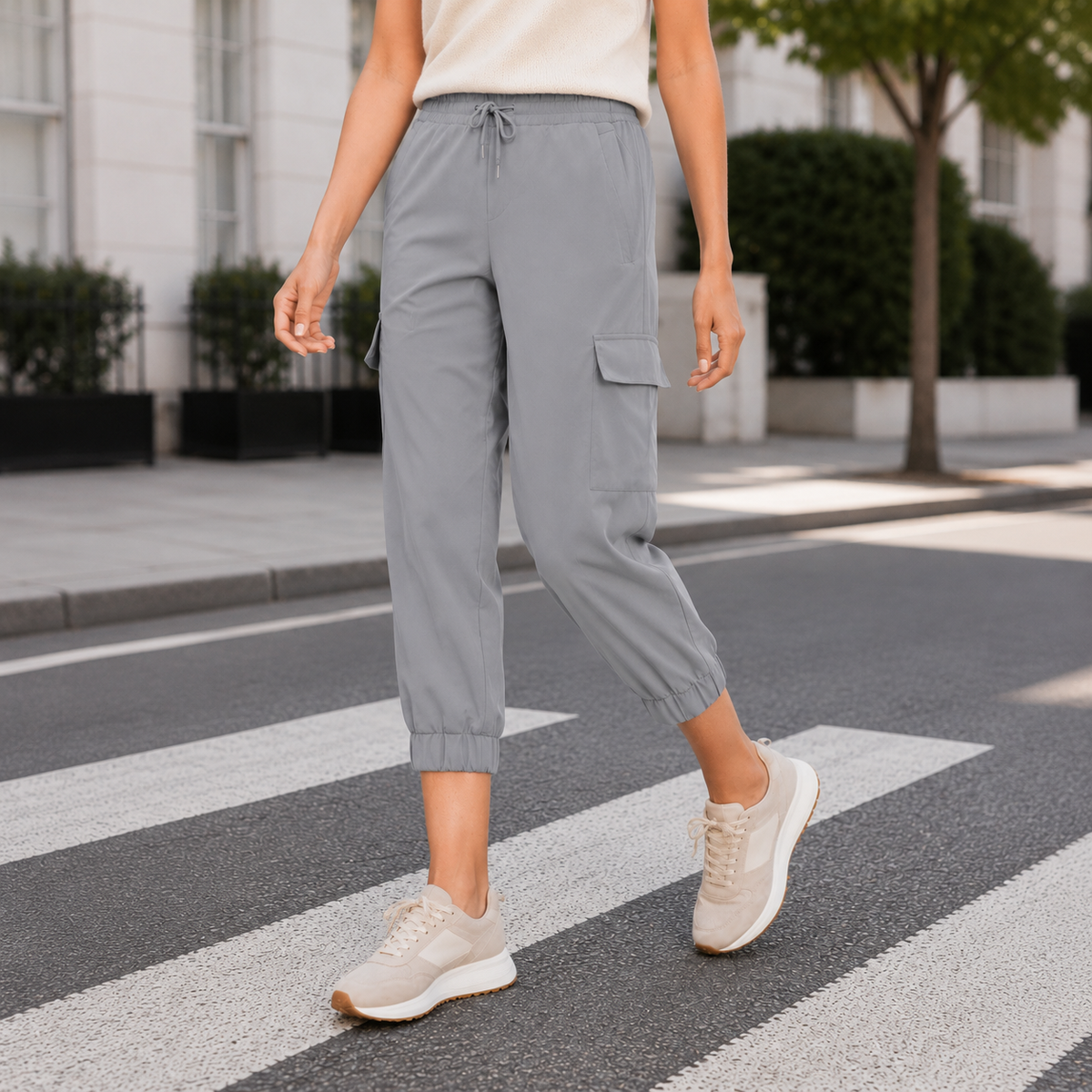 Florence-Kate Cropped Cargo Joggers