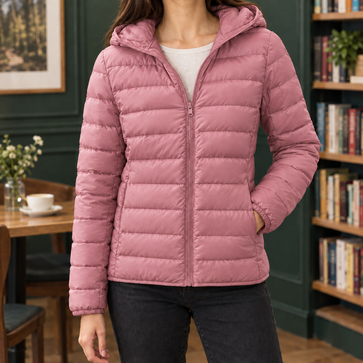 Adriana-Skye Cashmere-Feel Puffer Jacket